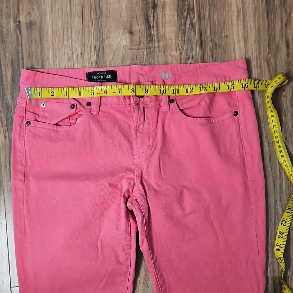 J Crew Salmon Toothpick Jeans 30 - Picture 5 of 11